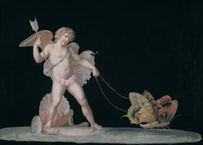 Cupid led by butterflies by Michelangelo Maestri